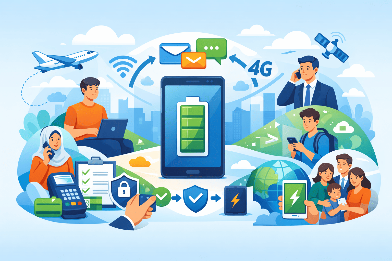 ابقَ متصلاً دائمًا: خدمات شحن رصيد Glorixagal.